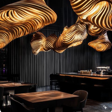 Sculptural Lighting in Hospitality